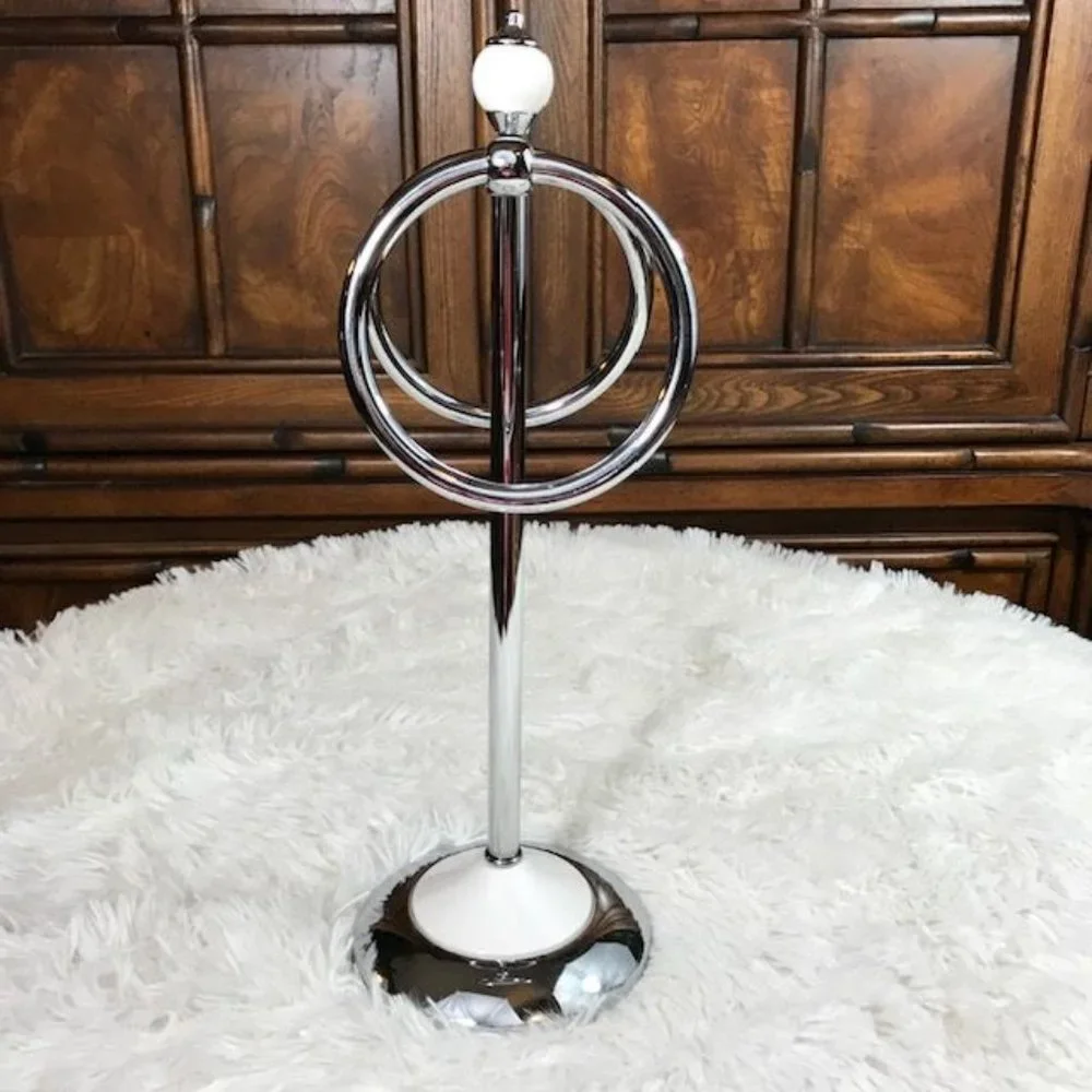 NWOT Springs Ceramic Metal Towel Holder + Toothbrush Holder + Tissue Holder Set